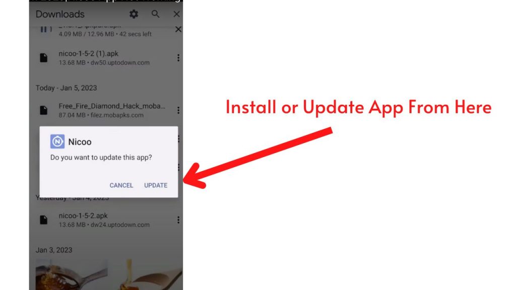 Click on Update Button